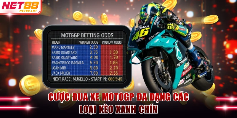 Cược đua xe MotoGP đa dạng các loại kèo
